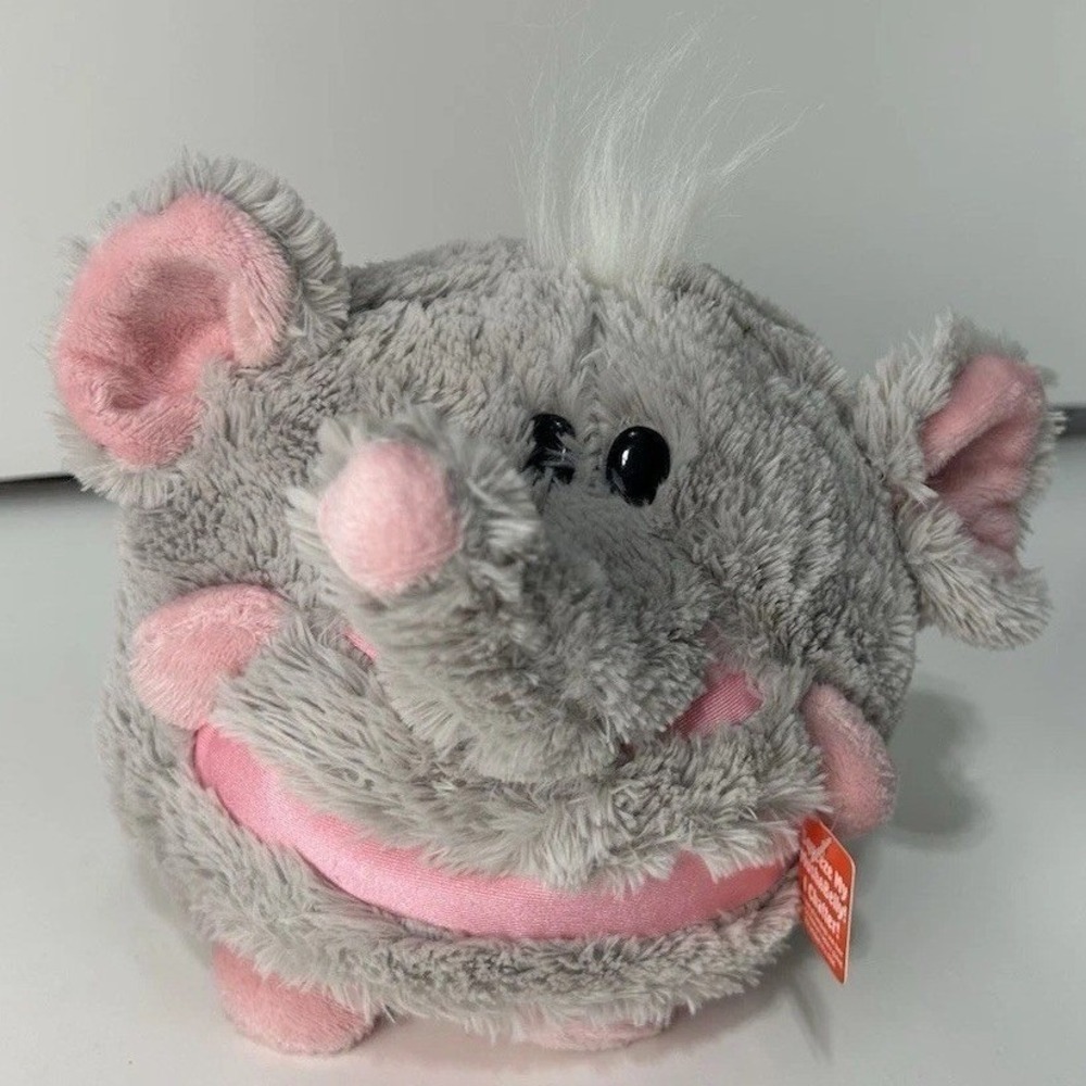 Jay at Play MushaBelly Emerson Elephant Grey Pink Chatter Plush 2006 NWT